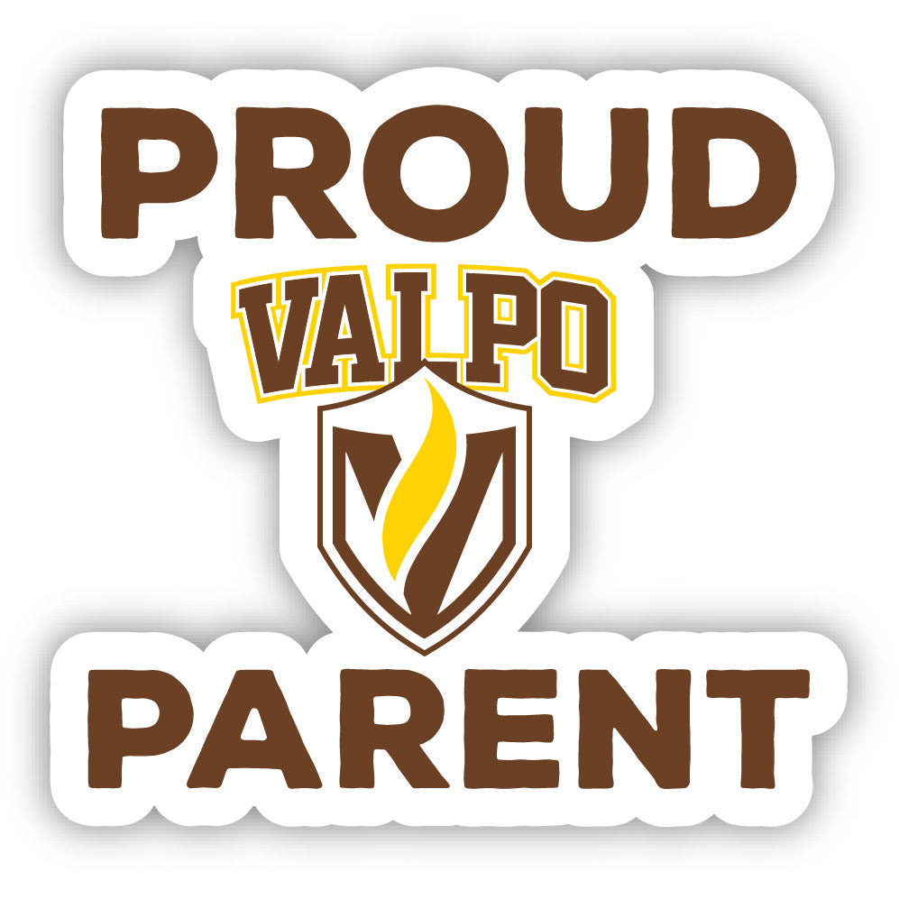 Valparaiso University 4-Inch Proud Parent 4-Pack NCAA Vinyl Sticker - Durable School Spirit Decal Image 1