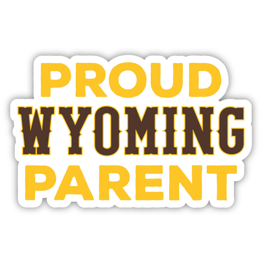 University of Wyoming 4-Inch Proud Parent 4-Pack NCAA Vinyl Sticker - Durable School Spirit Decal Image 1