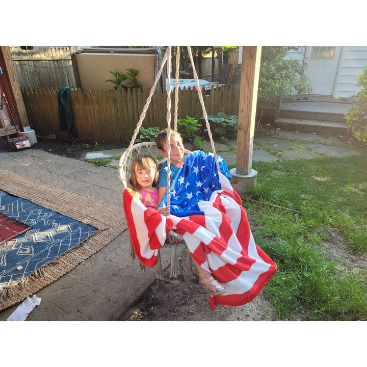 American Flag Ultra Lush Oversized Throw Blanket Image 3