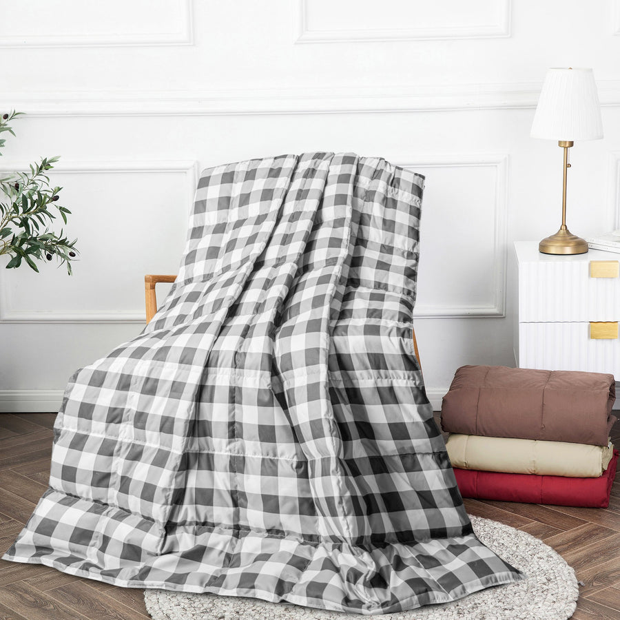 Premium Down Blanket , Ultra Soft Peach Skin Fabric, Lightweight Summer Blanket, 50x70" Image 1