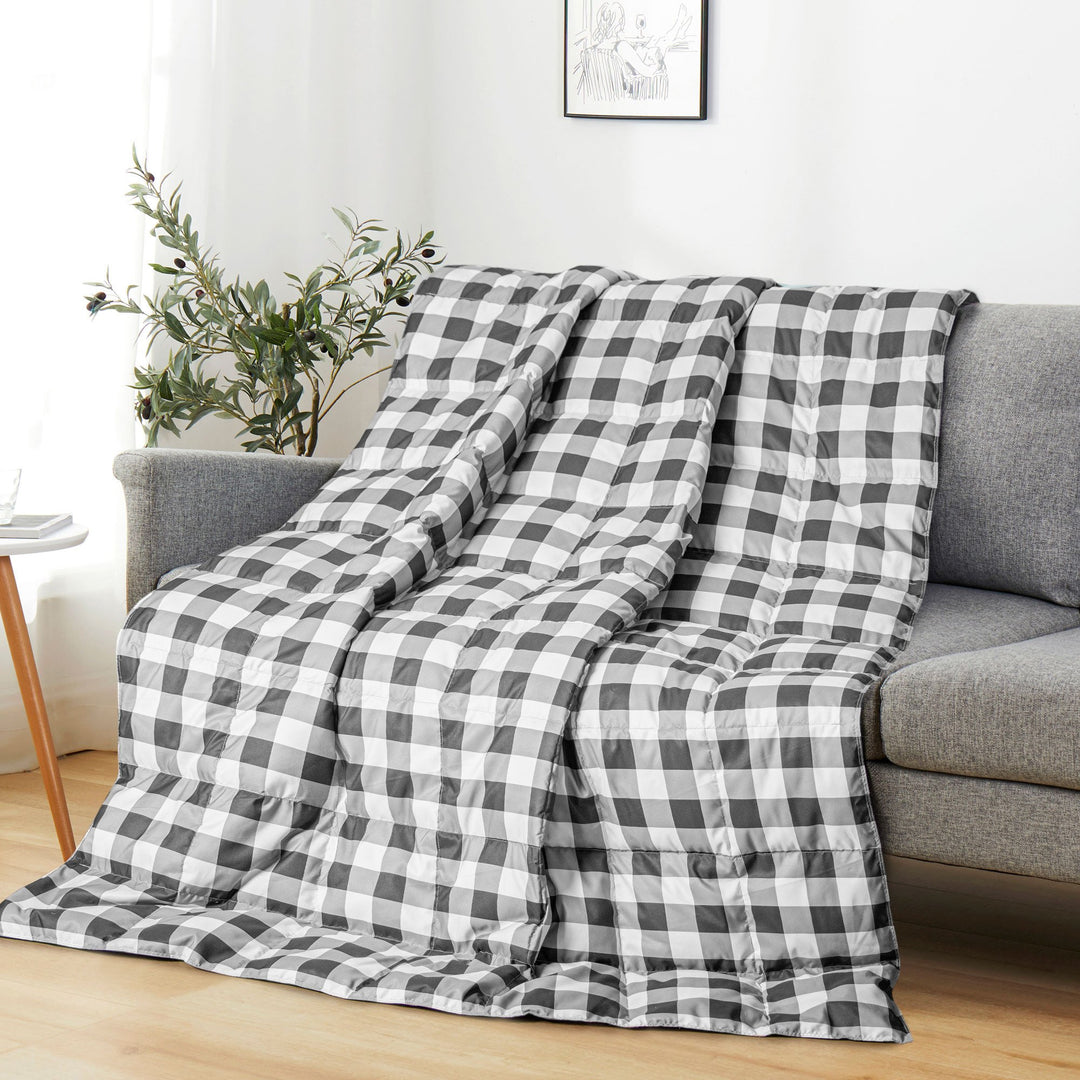 Premium Down Blanket , Ultra Soft Peach Skin Fabric, Lightweight Summer Blanket, 50x70" Image 4