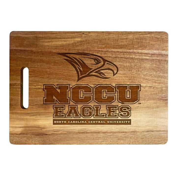 North Carolina Central Eagles Classic Acacia Wood Cutting Board - Small Corner Logo Image 1