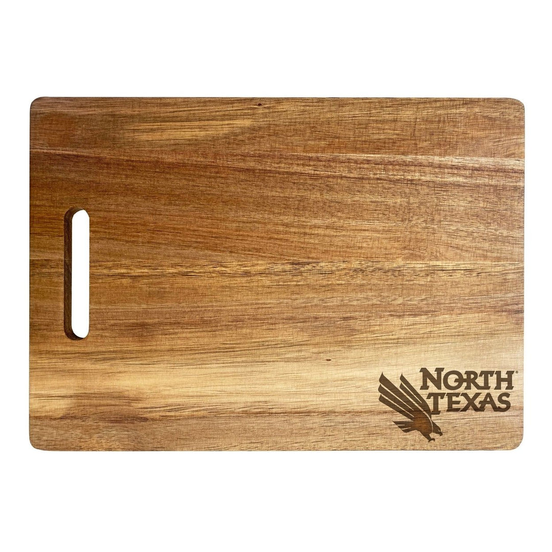 North Texas Classic Acacia Wood Cutting Board - Small Corner Logo Image 1