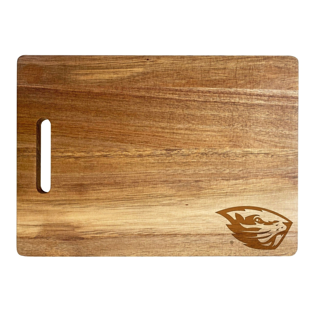 Oregon State Beavers Classic Acacia Wood Cutting Board - Small Corner Logo Image 1