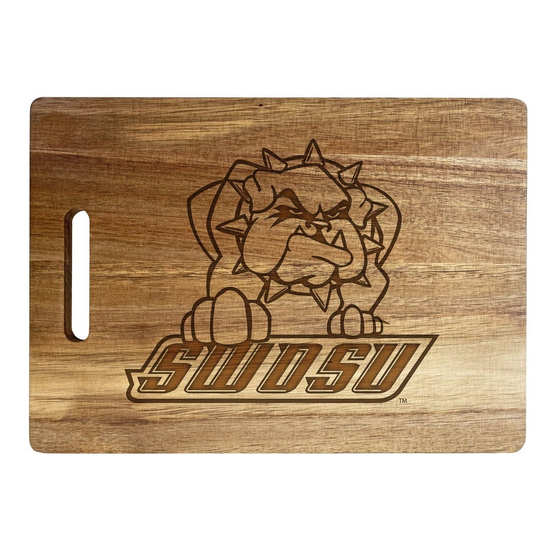 Southwestern Oklahoma State University Classic Acacia Wood Cutting Board - Small Corner Logo Image 1