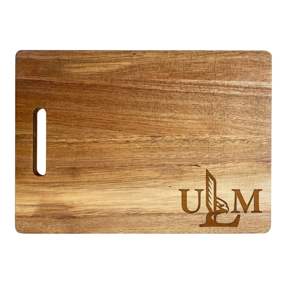 University of Louisiana Monroe Classic Acacia Wood Cutting Board - Small Corner Logo Image 2