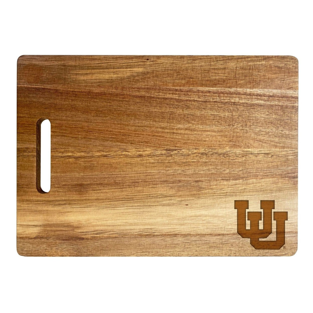 Utah Utes Classic Acacia Wood Cutting Board - Small Corner Logo Image 1