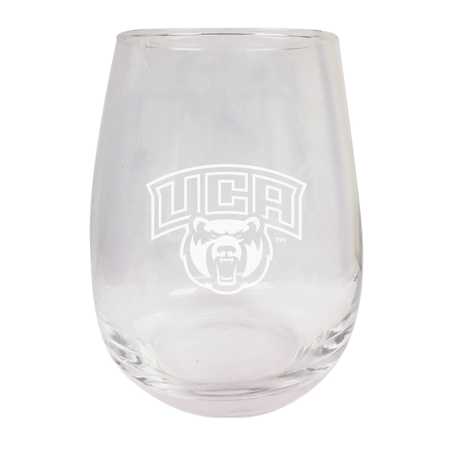 Central Arkansas Bears Etched Stemless Wine Glass Image 1