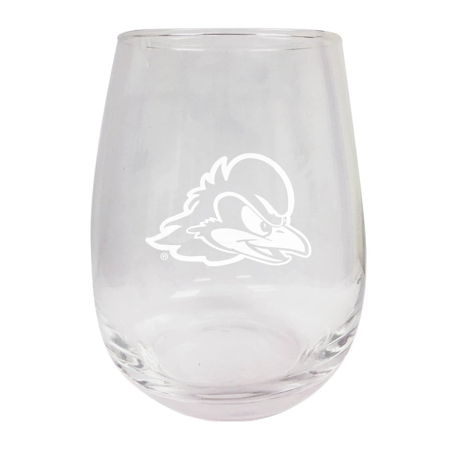 Delaware Blue Hens NCAA 15 oz Laser-Engraved Stemless Wine Glass - Perfect for Alumni and Fans Image 1