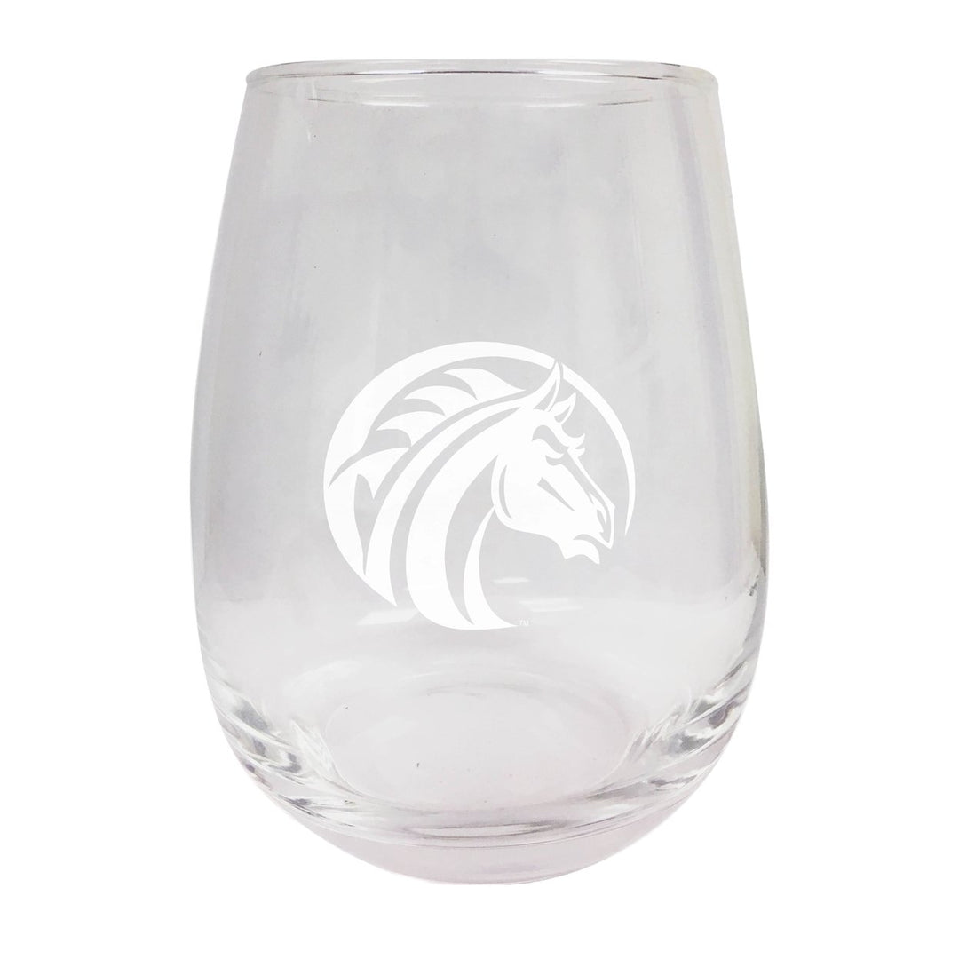 Fayetteville State University NCAA 15 oz Laser-Engraved Stemless Wine Glass - Perfect for Alumni and Fans Image 1