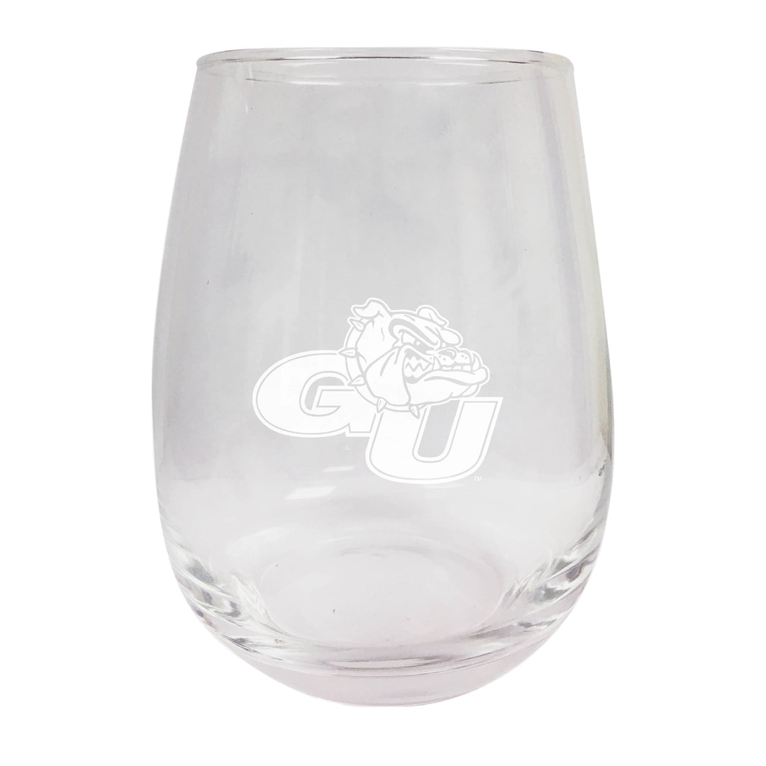 Gonzaga Bulldogs NCAA 15 oz Laser-Engraved Stemless Wine Glass - Perfect for Alumni and Fans Image 1