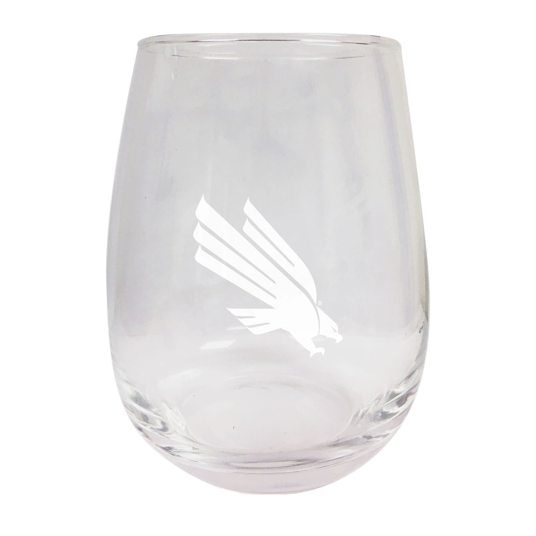 North Texas NCAA 15 oz Laser-Engraved Stemless Wine Glass - Perfect for Alumni and Fans Image 1