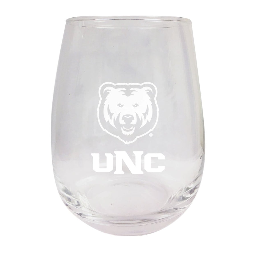 Northern Colorado Bears NCAA 15 oz Laser-Engraved Stemless Wine Glass - Perfect for Alumni and Fans Image 1