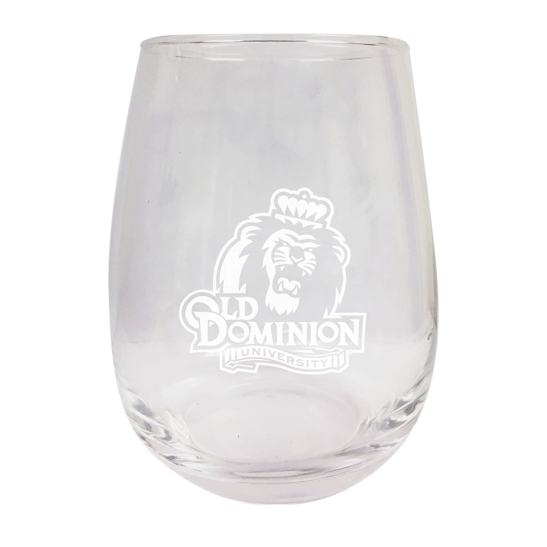 Old Dominion Monarchs NCAA 15 oz Laser-Engraved Stemless Wine Glass - Perfect for Alumni and Fans Image 1