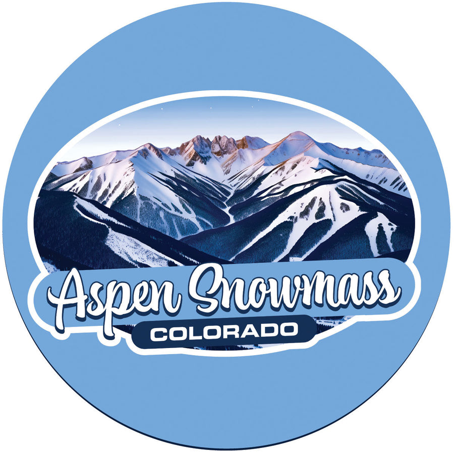 Aspen Snowmass Colorado A Souvenir Memories Round Durable Vinyl Decal Sticker Image 1