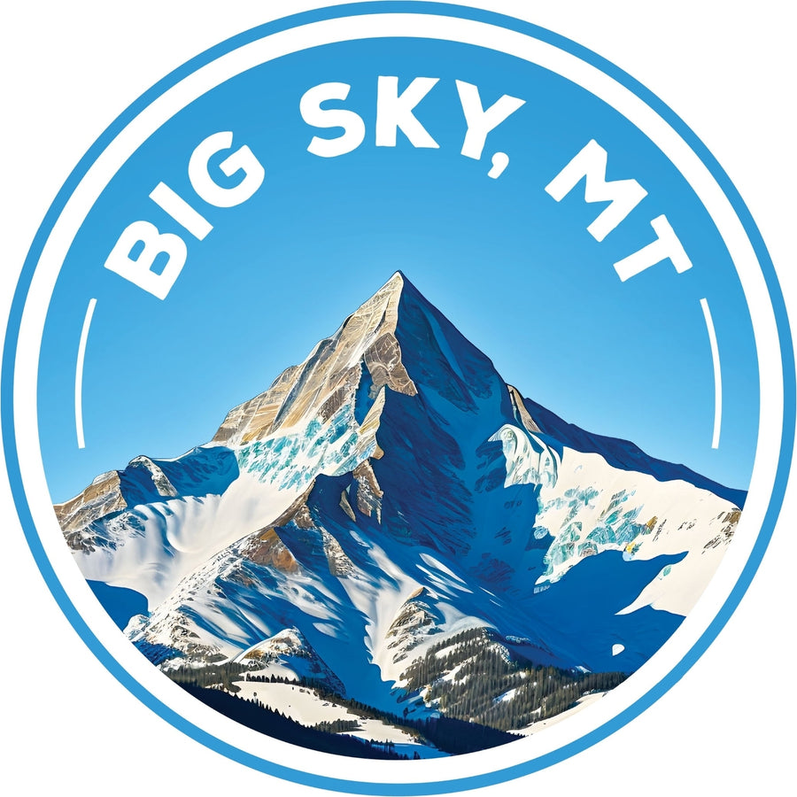 Big Sky Montana Snowy Mountain Souvenir Memories Durable Vinyl Decal Sticker Image 1