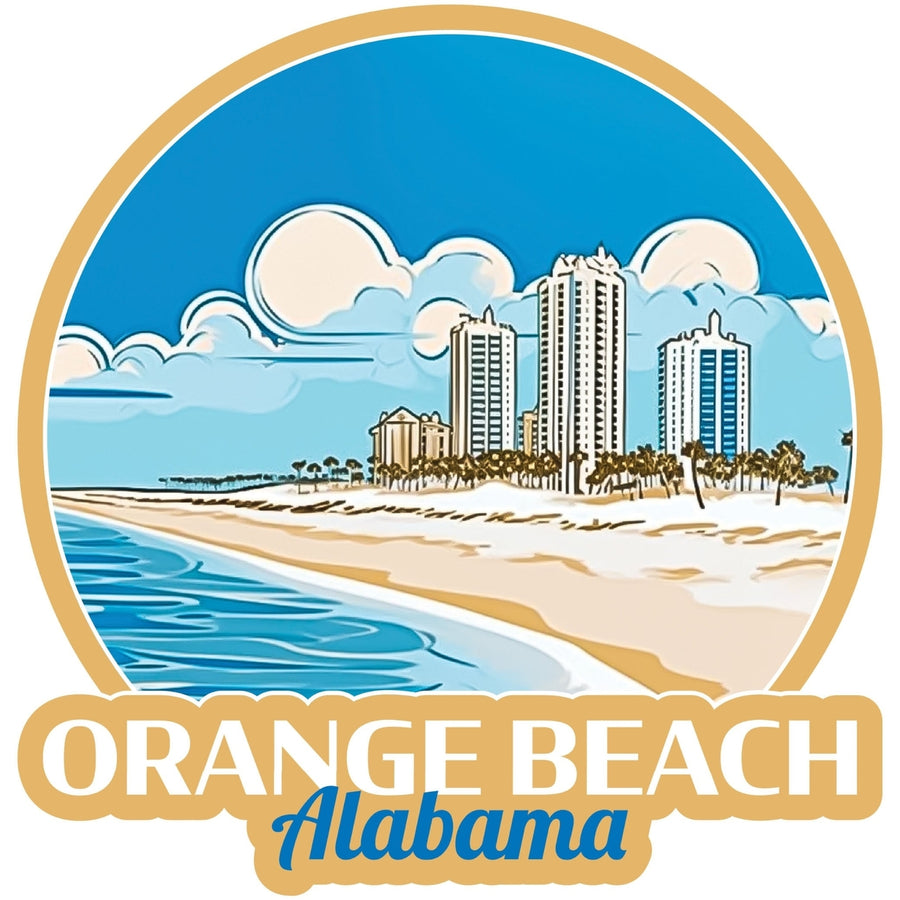 Orange Beach Alabama A Souvenir Memories Durable Vinyl Decal Sticker Image 1