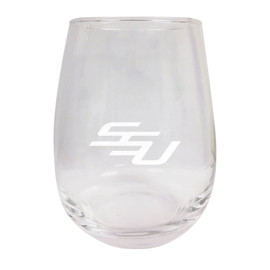 Savannah State University NCAA 15 oz Laser-Engraved Stemless Wine Glass - Perfect for Alumni and Fans Image 1