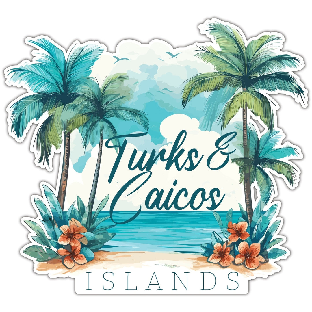 Turks And Caicos C Souvenir Memories Durable Vinyl Decal Sticker Image 1