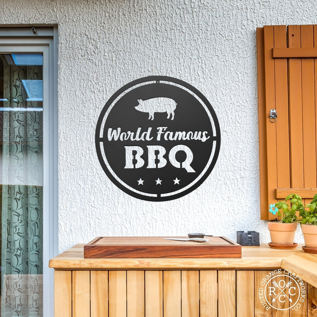 Backyard BBQ Sign - BBQ Grill Patio  for Outdoors or Indoors Image 1