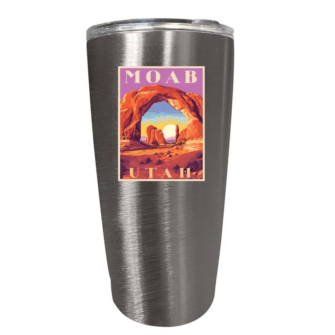 Moab Utah Souvenir 16 oz Stainless Steel Insulated Tumbler Image 1