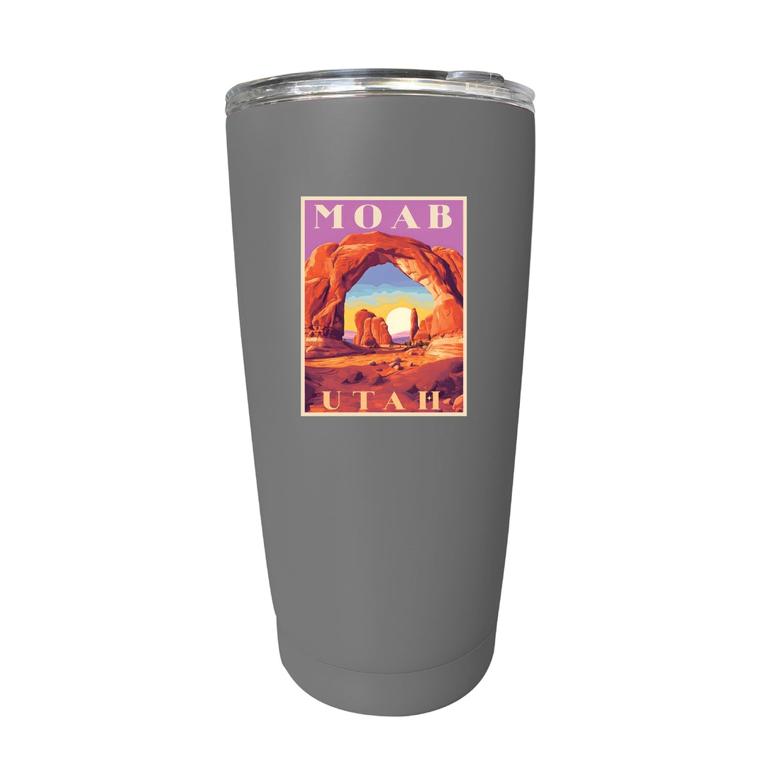 Moab Utah Souvenir 16 oz Stainless Steel Insulated Tumbler Image 8