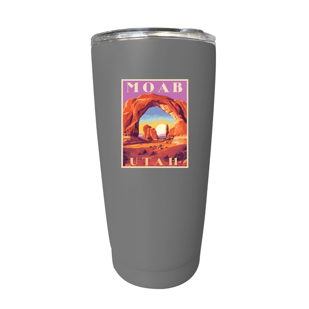 Moab Utah Souvenir 16 oz Stainless Steel Insulated Tumbler Image 1