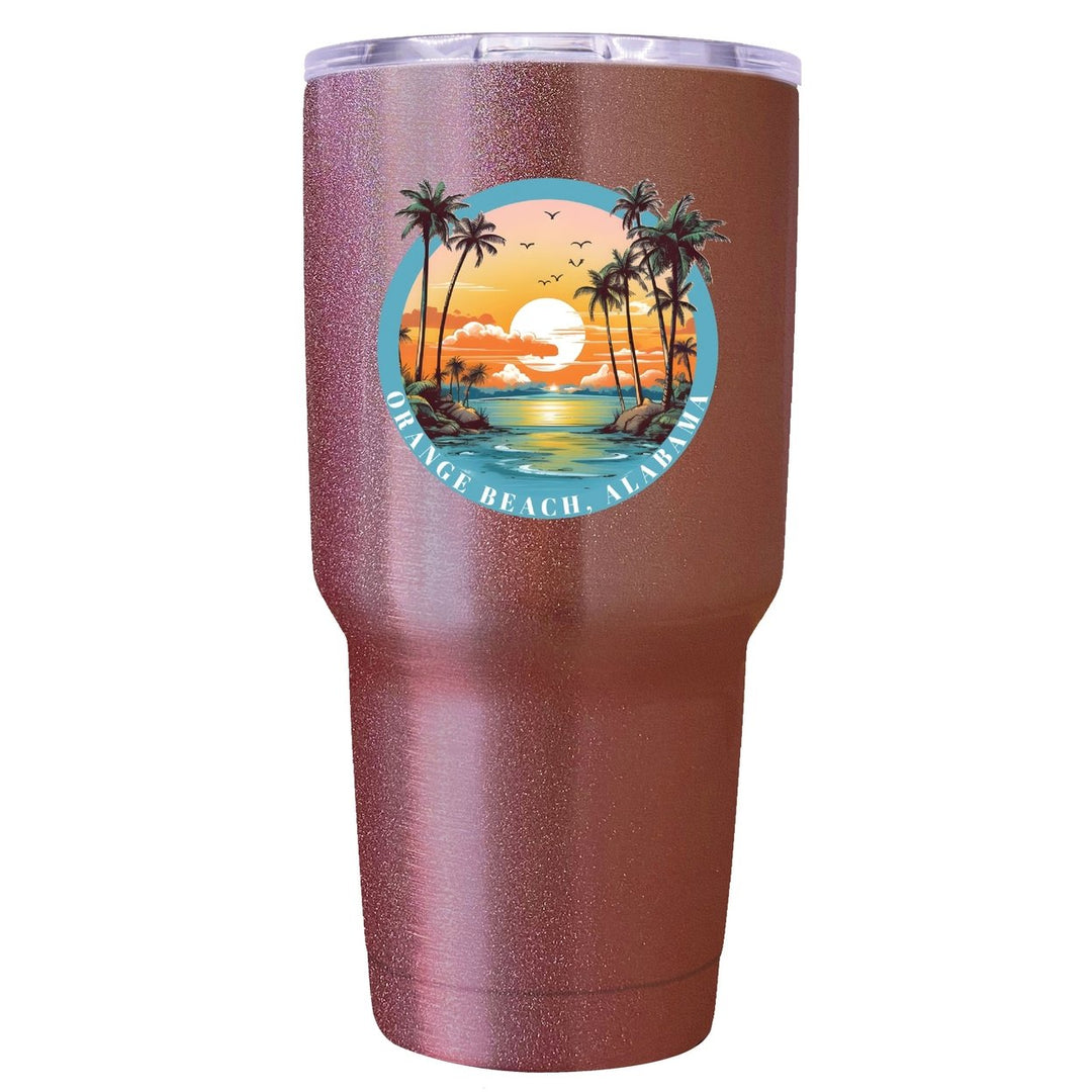 Orange Beach Alabama Souvenir 24 oz Insulated Stainless Steel Tumbler Seafoam Image 1