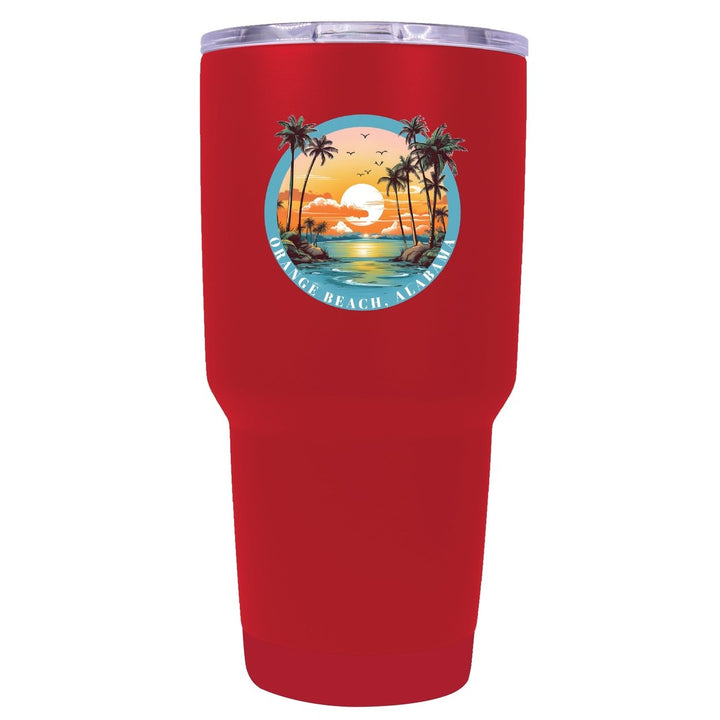 Orange Beach Alabama Souvenir 24 oz Insulated Stainless Steel Tumbler Seafoam Image 1