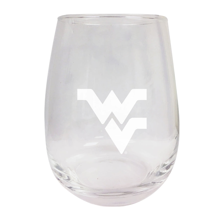 West Virginia Mountaineers NCAA 15 oz Laser-Engraved Stemless Wine Glass - Perfect for Alumni and Fans Image 1