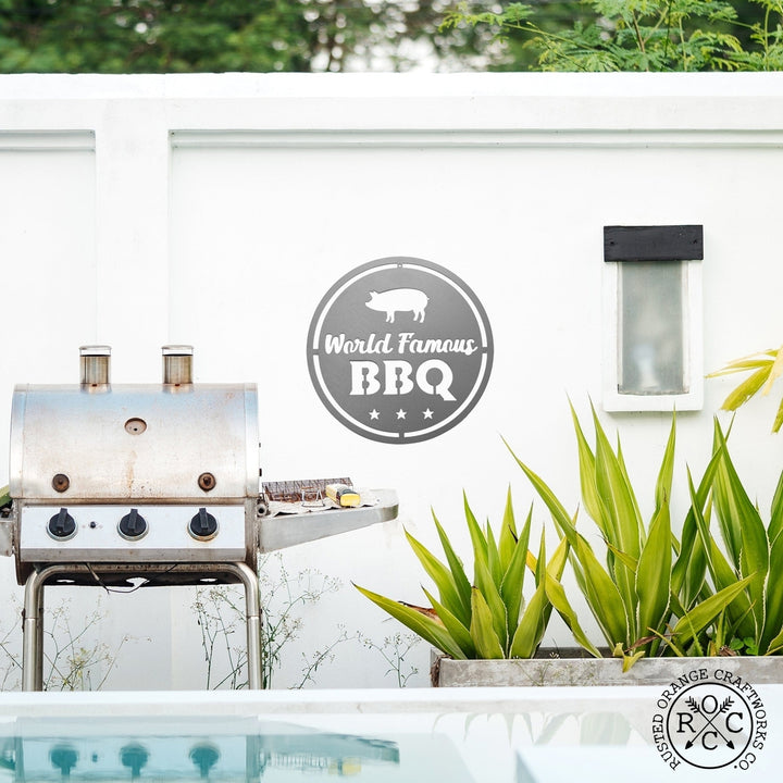 Backyard BBQ Sign - BBQ Grill Patio  for Outdoors or Indoors Image 3
