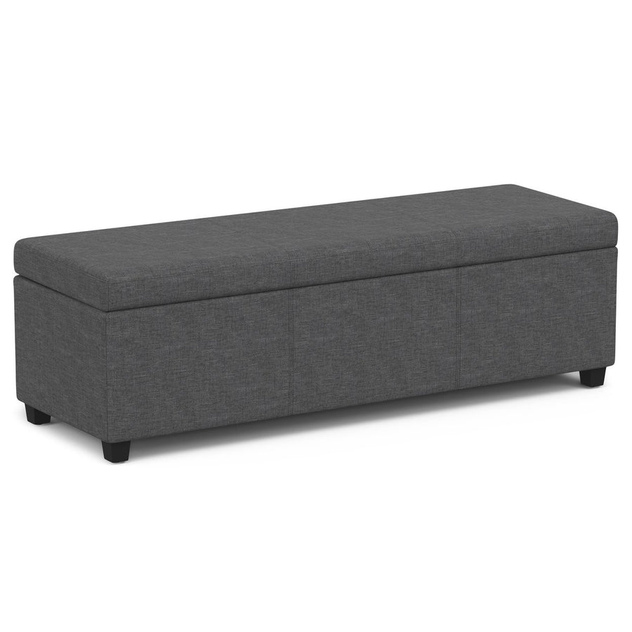 Avalon Extra Large Storage Ottoman in Linen Image 1