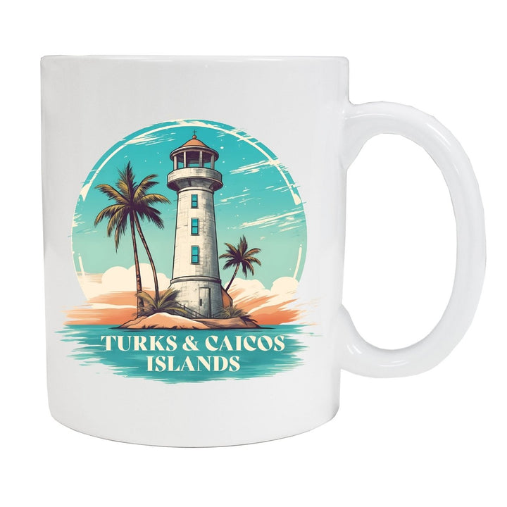 Turks And Caicos Souvenir 12 oz Ceramic Coffee Mug Black Image 2