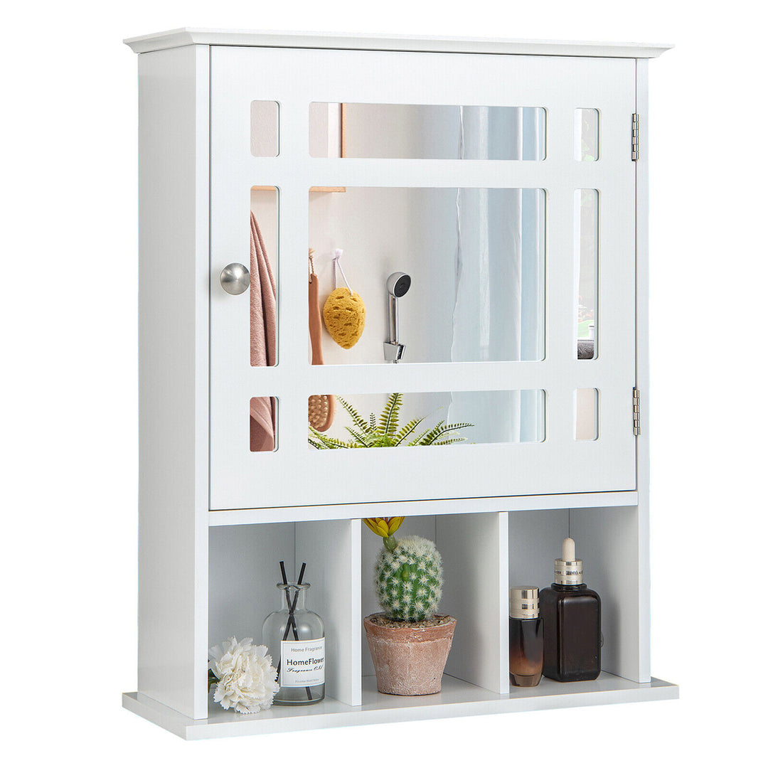 Mirrored Medicine Cabinet Bathroom Wall Mounted Storage W/Adjustable Shelf Image 5