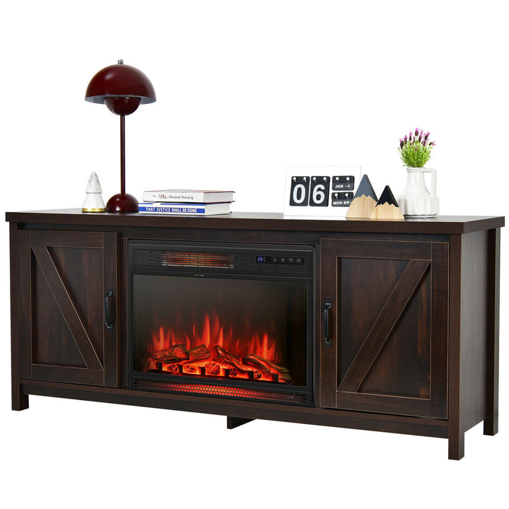 59 Fireplace TV Stand W/ 25 1350W Electric Fireplace Heater Image 4