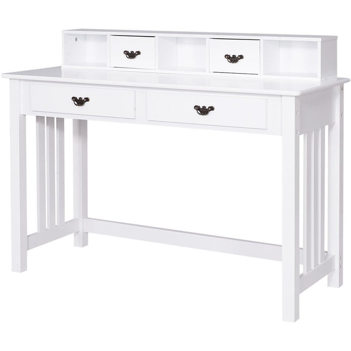 Writing Desk Mission White Home Office Computer Desk 4 Drawer White Image 8