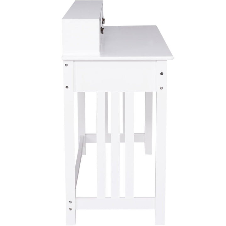 Writing Desk Mission White Home Office Computer Desk 4 Drawer White Image 9