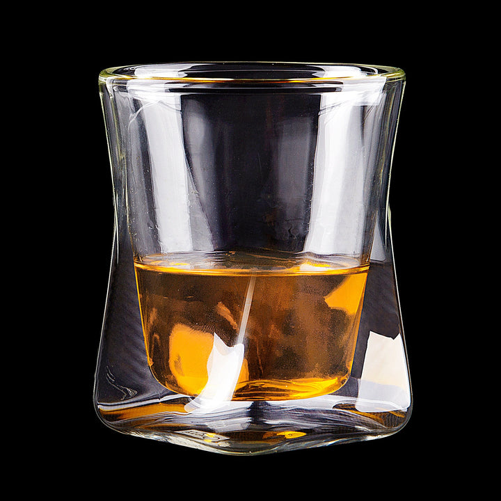 Moderna Artisan Double Wall Whiskey Glasses Set of 2 10 oz Borosilicate Glass Image 7