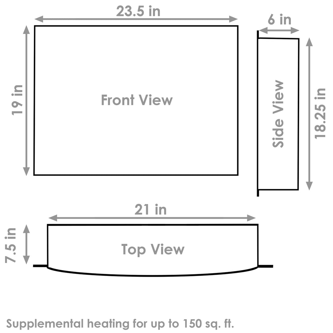 Sunnydaze 23 in Contemporary Comfort Indoor Electric Fireplace Insert Image 5