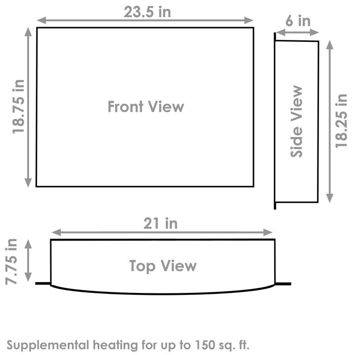 Sunnydaze 23 in Cozy Warmth Indoor Electric Fireplace Insert - Black Image 5