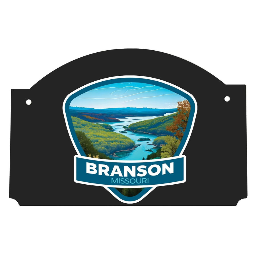 Branson Missouri Design A Souvenir Wood sign flat with string Image 1