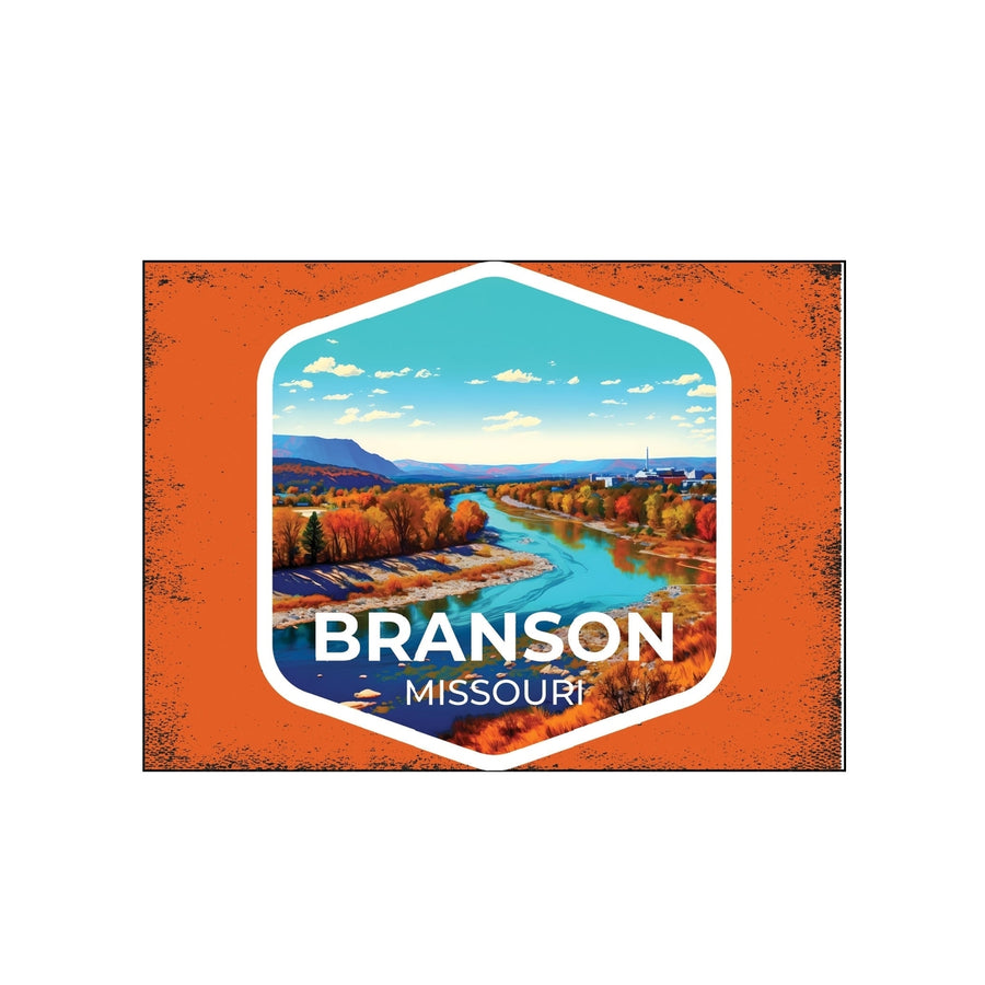 Branson Missouri Design B Souvenir Wood sign with frame 5x7 Image 1