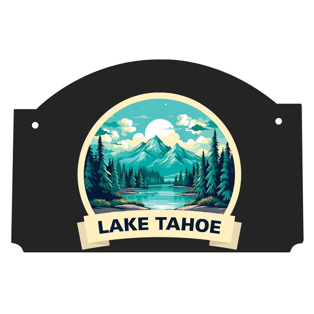 Lake Tahoe California Design A Souvenir Wood sign flat with string Image 1