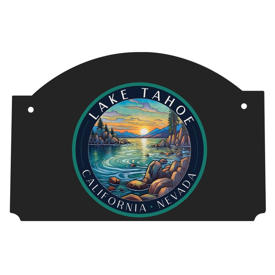 Lake Tahoe California Design C Souvenir Wood sign flat with string Image 1