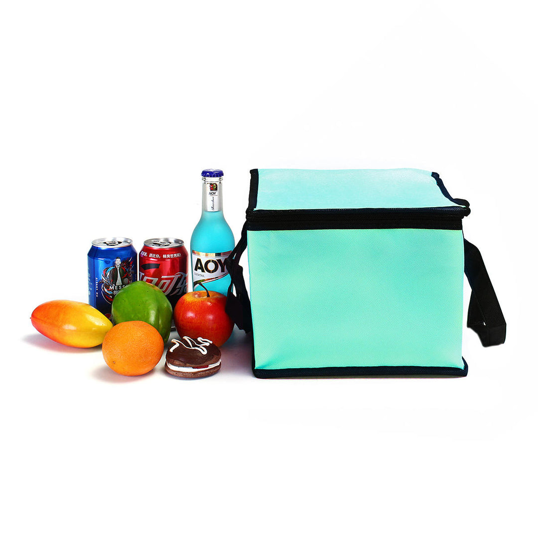 10 Inch Non-woven Fresh Keeping Tote Bag with Zipper Cake Picnic Lunch Bag Reusable Grocery Bag DTTT Image 7