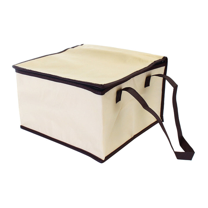 10 Inch Non-woven Fresh Keeping Tote Bag with Zipper Cake Picnic Lunch Bag Reusable Grocery Bag DTTT Image 9