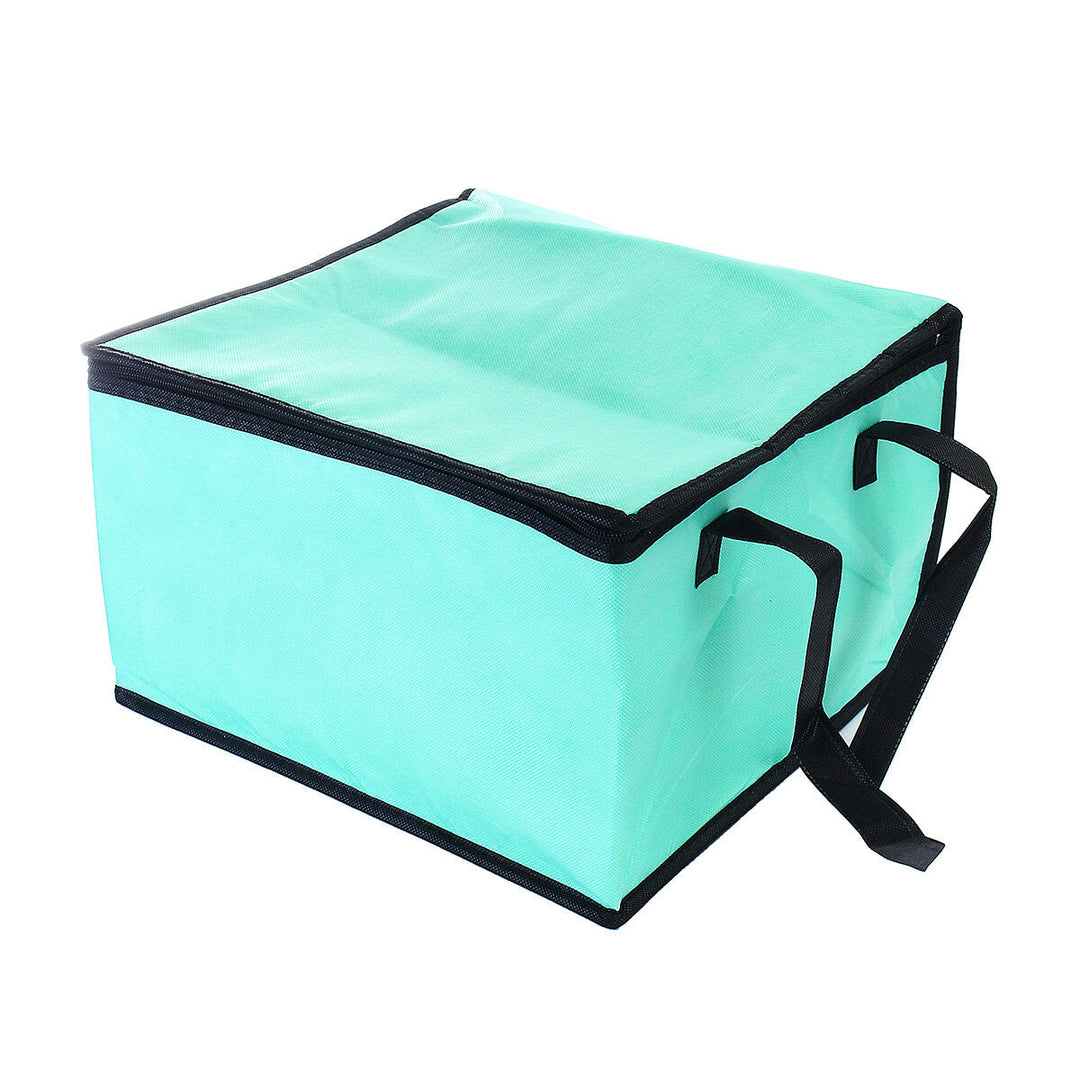 10 Inch Non-woven Fresh Keeping Tote Bag with Zipper Cake Picnic Lunch Bag Reusable Grocery Bag DTTT Image 10