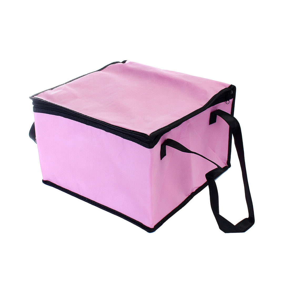 10 Inch Non-woven Fresh Keeping Tote Bag with Zipper Cake Picnic Lunch Bag Reusable Grocery Bag DTTT Image 11