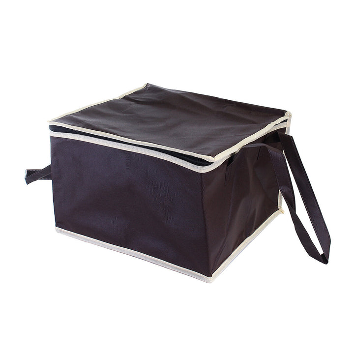 10 Inch Non-woven Fresh Keeping Tote Bag with Zipper Cake Picnic Lunch Bag Reusable Grocery Bag DTTT Image 1