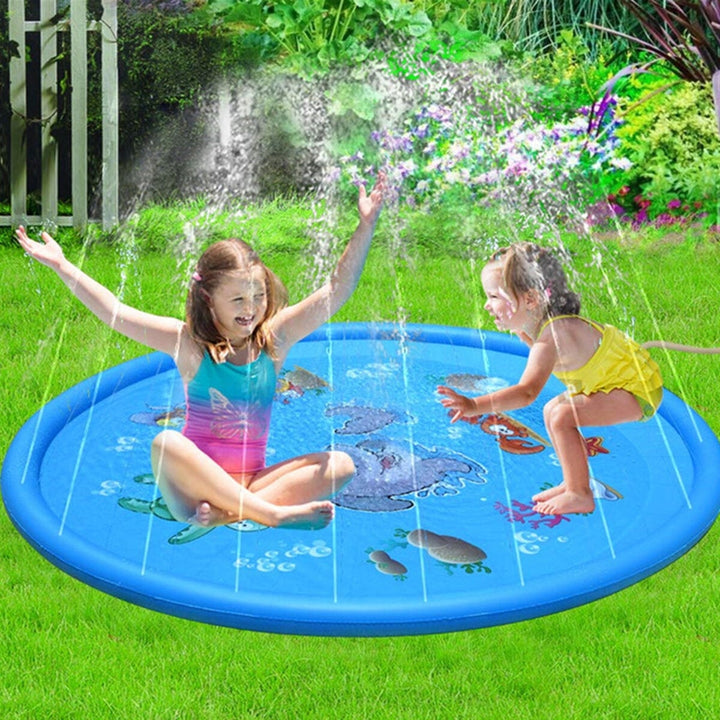 100CM Inflatable Childrens Lawn Splash Sprinkler Mat Play Pad with PVC Material for Outdoor Image 3